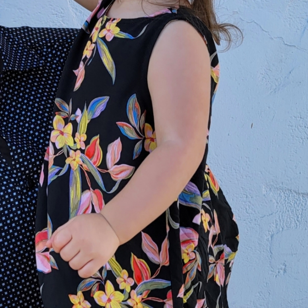 Beautiful Black Floral Toddler Dress